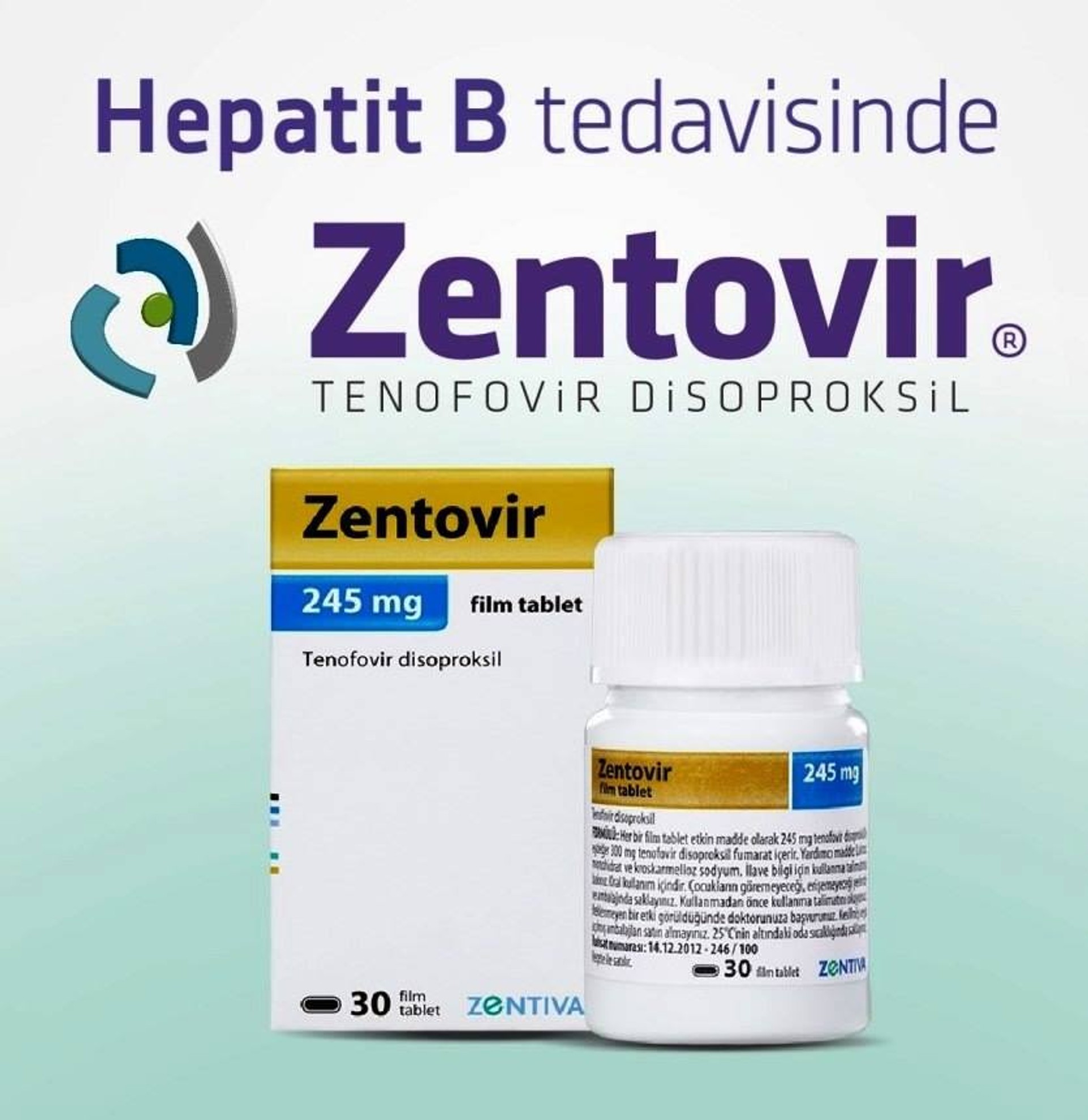 ZENTOVIR 245 MG 30 FILM TABLET