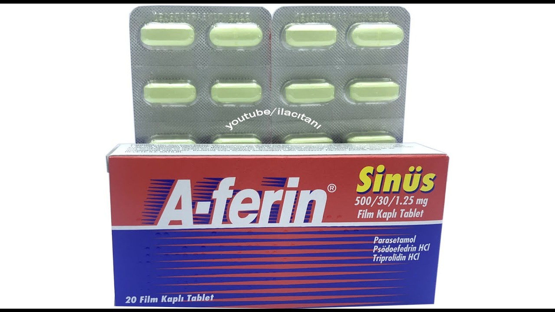 A-FERIN SINUS 500/30/1,25 Mg Film Kaplı Tablet (20 Tablet)