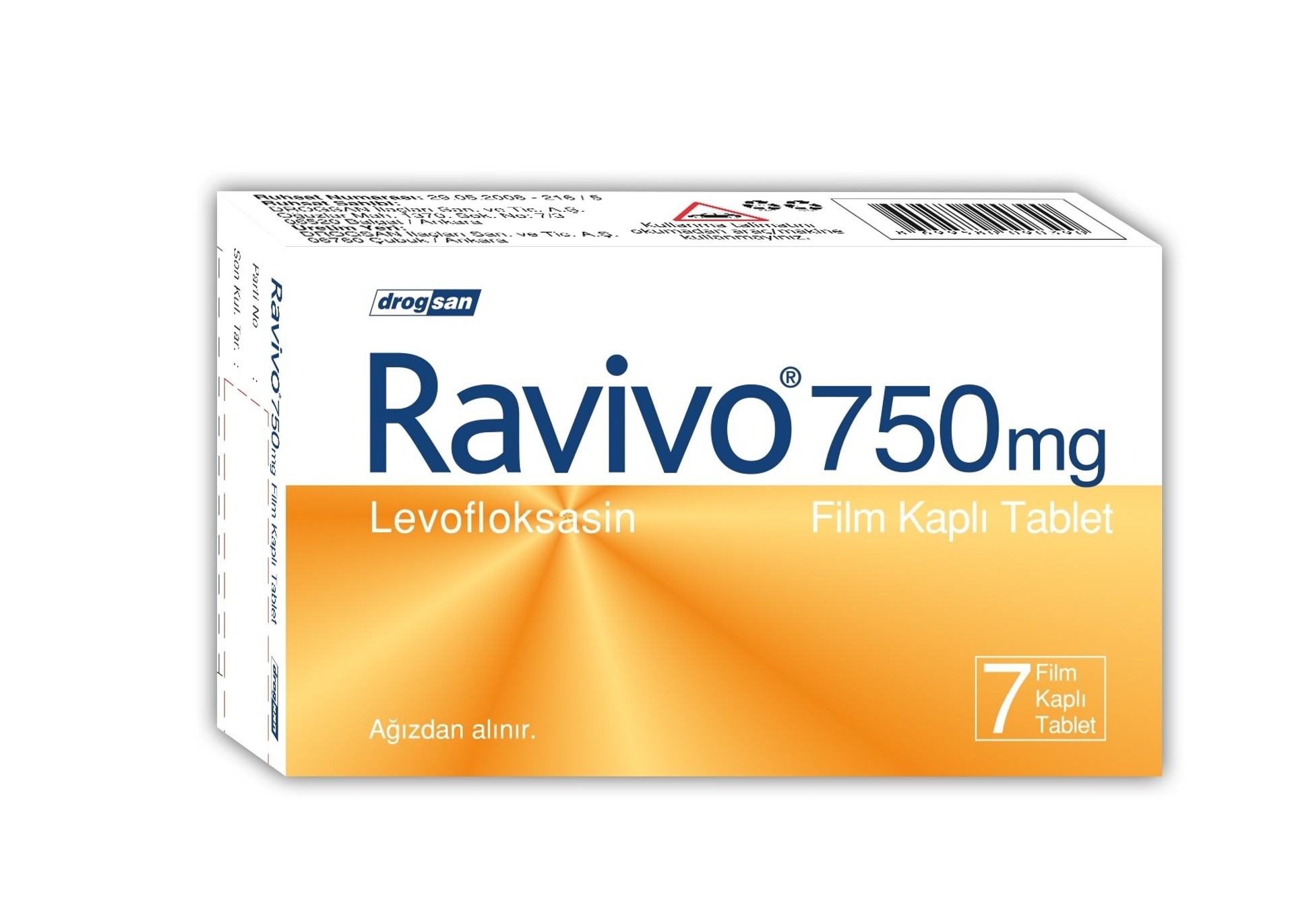 RAVIVO 750 MG FILM KAPLI TABLET (7 TABLET)