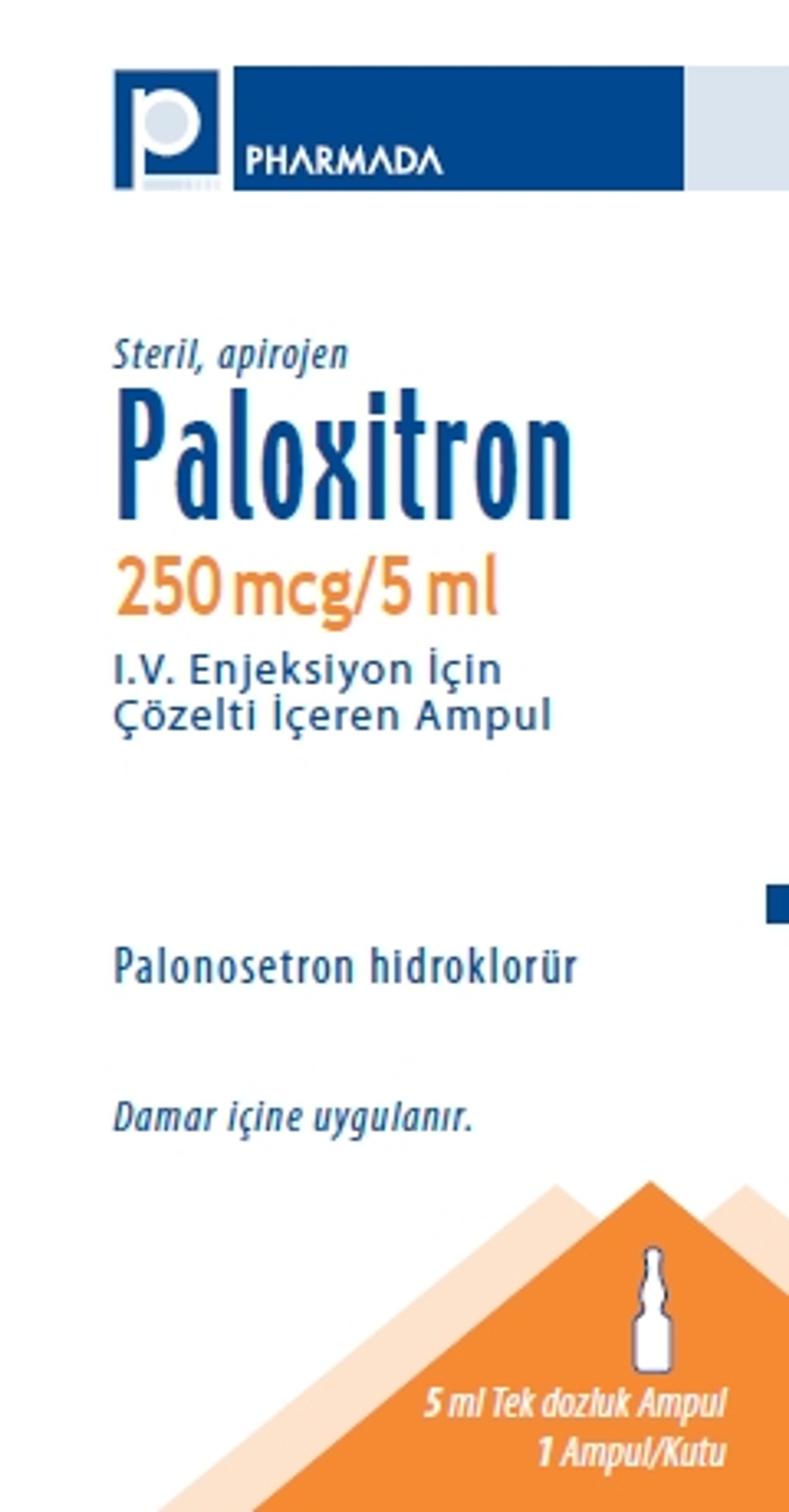 PALOXITRON 250 MCG/5 ML IV ENJEKSIYON ICIN COZELTI ICEREN 1 AMPUL PALOXITRON 250 MCG/5 ML IV ENJEKSIYON ICIN COZELTI ICEREN 1 AMPUL