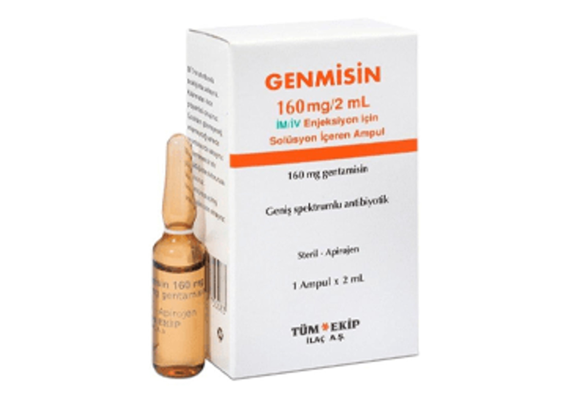 GENMISIN 160 MG/2 ML IM/IV ENJEKTABL 1 FLAKON GENMISIN 160 MG/2 ML IM/IV ENJEKTABL 1 FLAKON