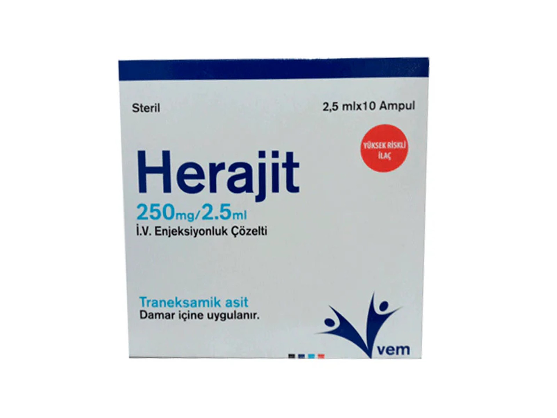 HERAJIT 250 MG/2,5 ML IV ENJEKSIYONLUK COZELTI HERAJIT 250 MG/2,5 ML IV ENJEKSIYONLUK COZELTI