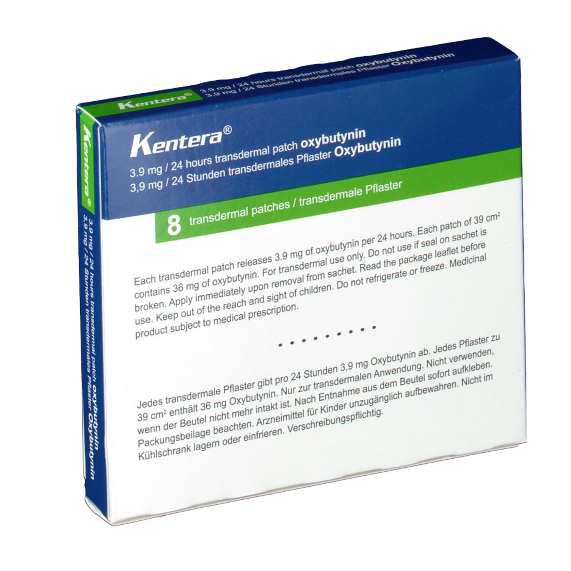 KENTERA 3,9 MG/24 SAAT TRANSDERMAL FLASTER (8 FLASTER) KENTERA 3,9 MG/24 SAAT TRANSDERMAL FLASTER (8 FLASTER)