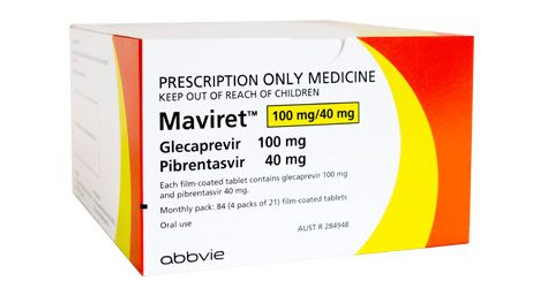MAVIRET 100 MG/40 MG 84 FILM KAPLI TABLET MAVIRET 100 MG/40 MG 84 FILM KAPLI TABLET