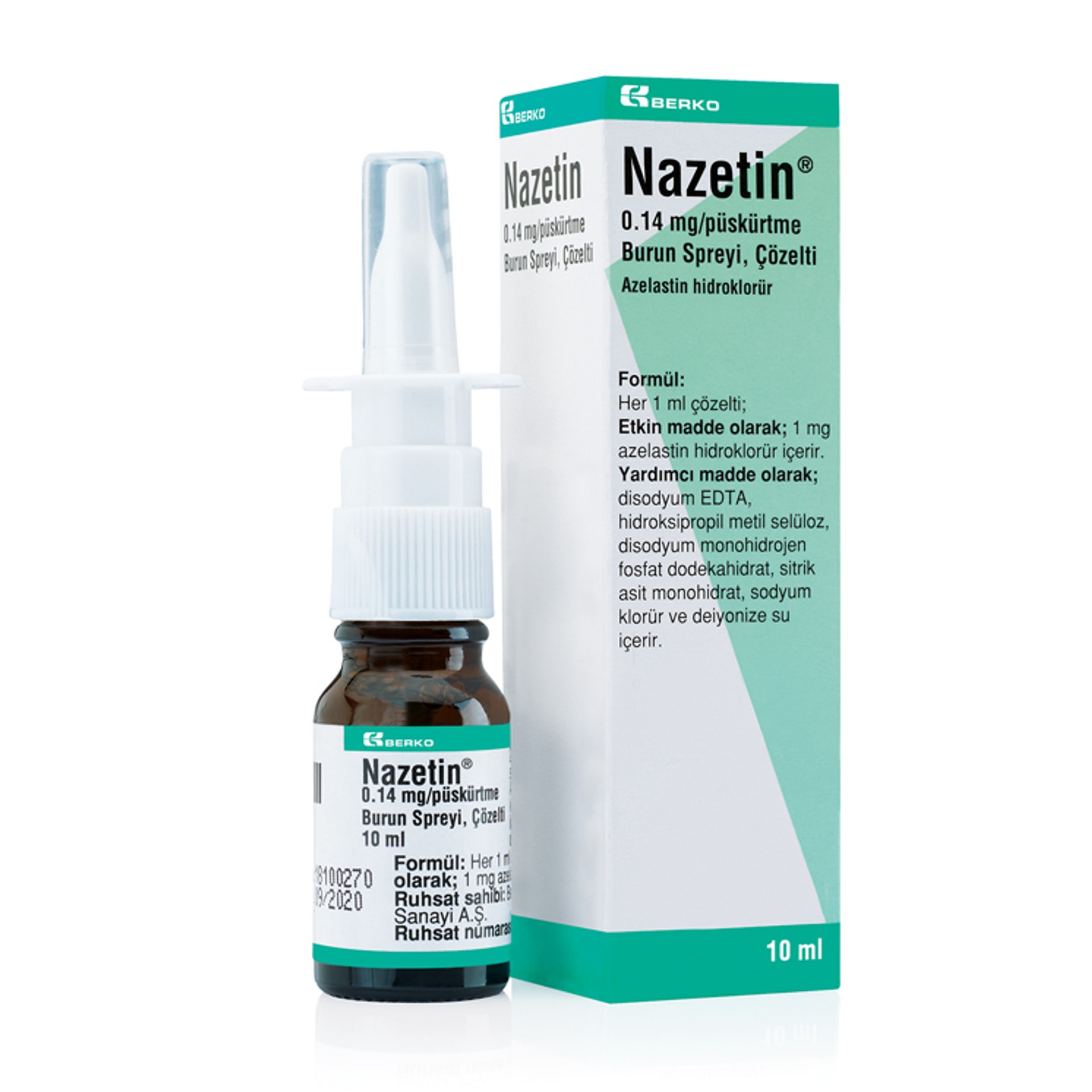 NAZETIN 0,14 MG/PUSKURTME BURUN SPREYI, COZELTI