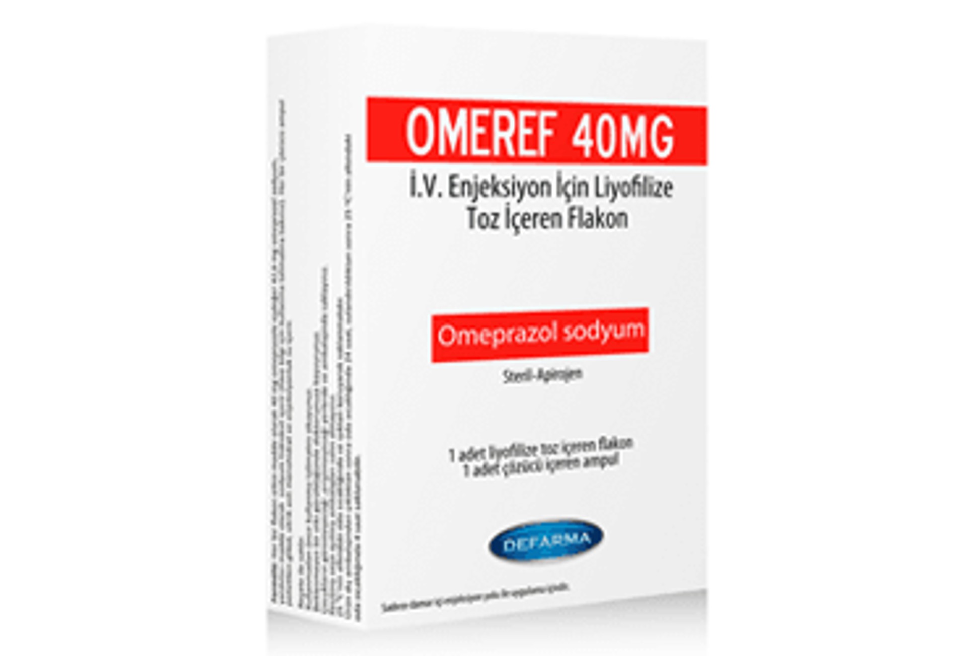 OMEREF 40 MG IV ENJEKSIYON ICIN LIYOFILIZE TOZ ICEREN FLAKON