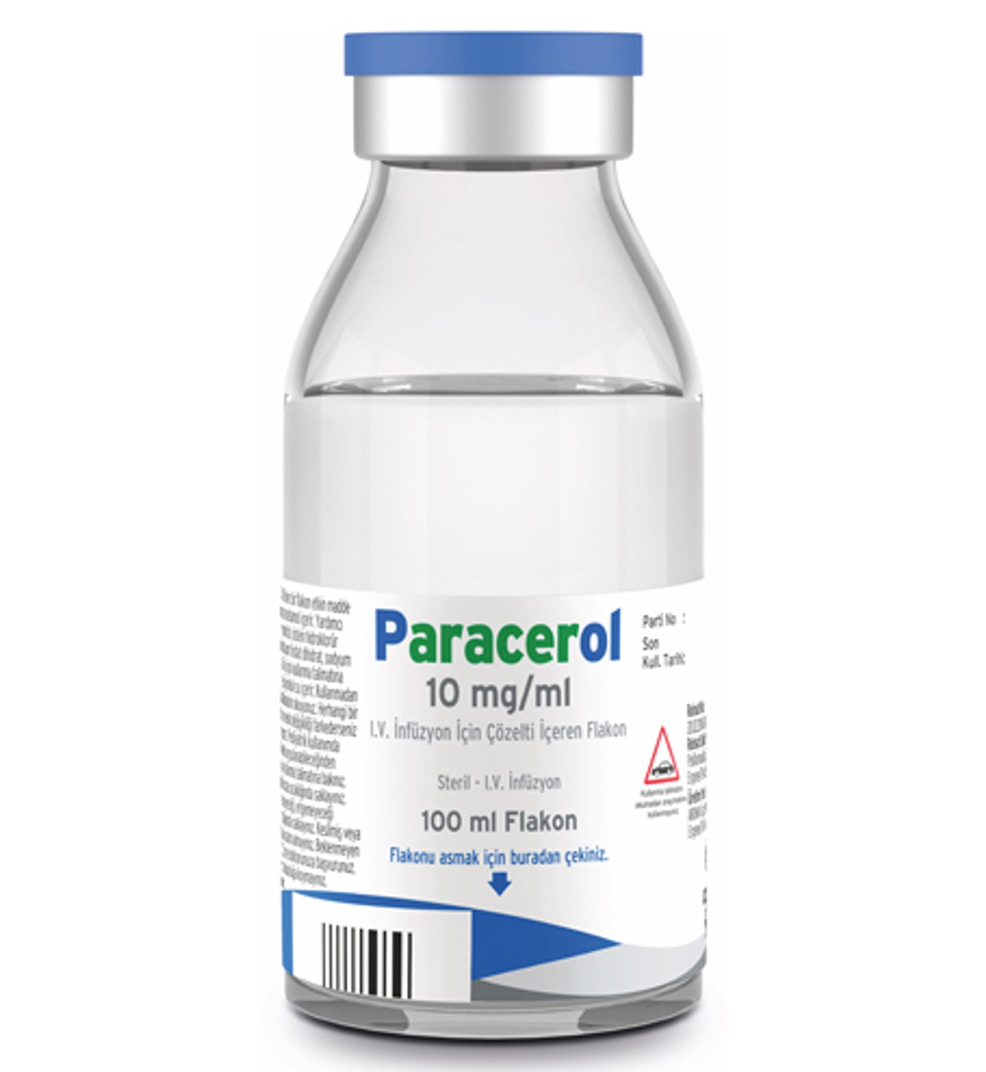 PARACEROL 10 MG/ML IV INFUZYON ICIN COZELTI ICEREN 100 ML 12 FLAKON PARACEROL 10 MG/ML IV INFUZYON ICIN COZELTI ICEREN 100 ML 12 FLAKON
