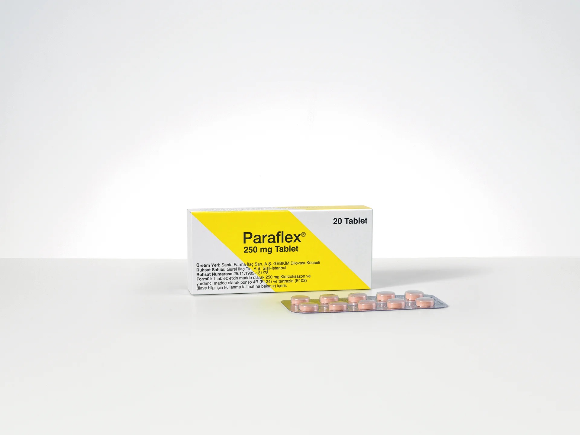 PARAFLEX 250 MG TABLET (20 TABLET)