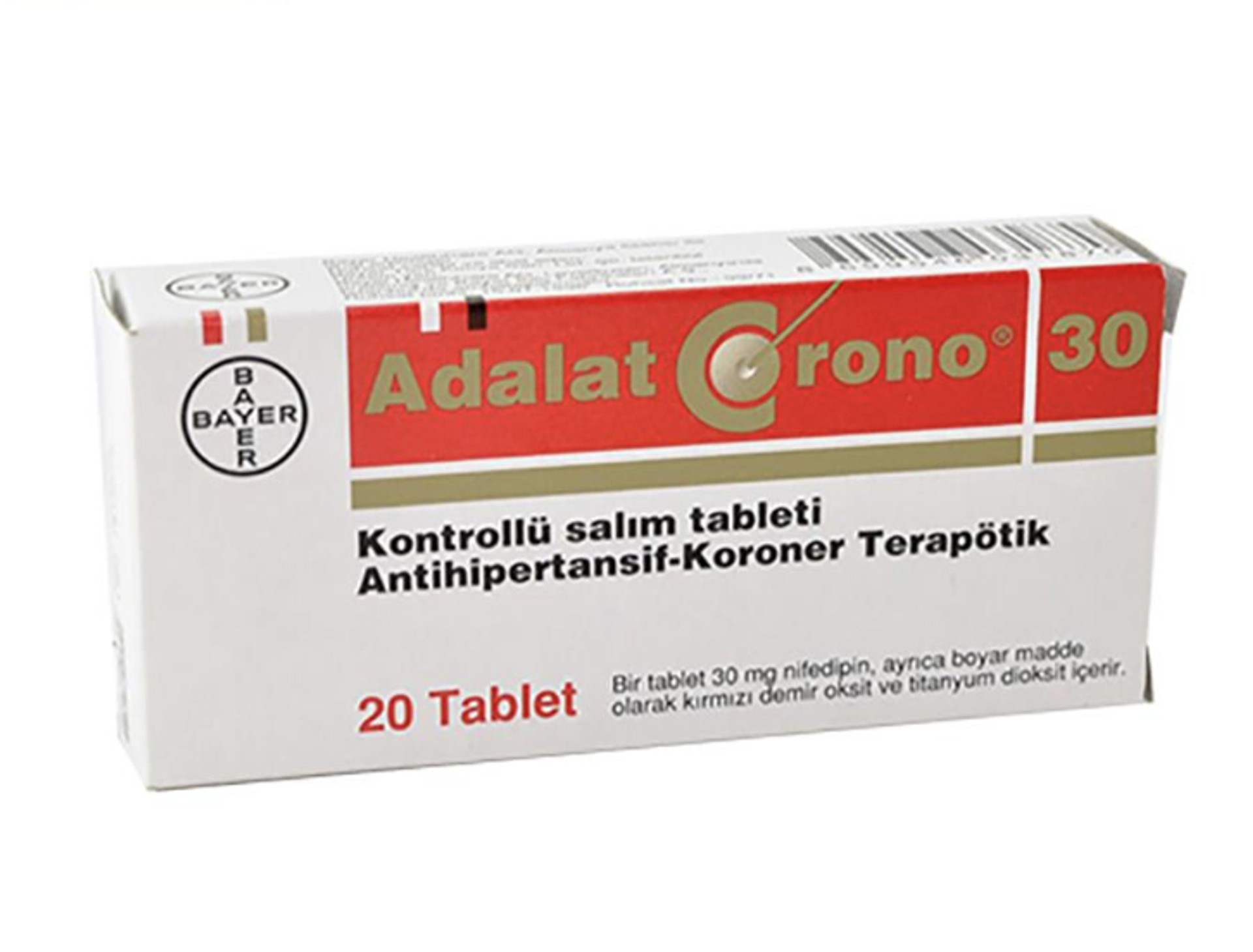ADALAT CRONO 30 MG 20 KONTROLLÜ SALIM TABLETİ