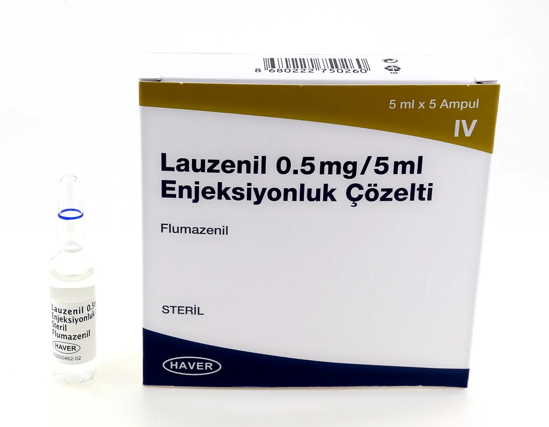 LAUZENIL 0,5 MG/5 ML ENJEKSIYONLUK COZELTI (5 AMPUL)