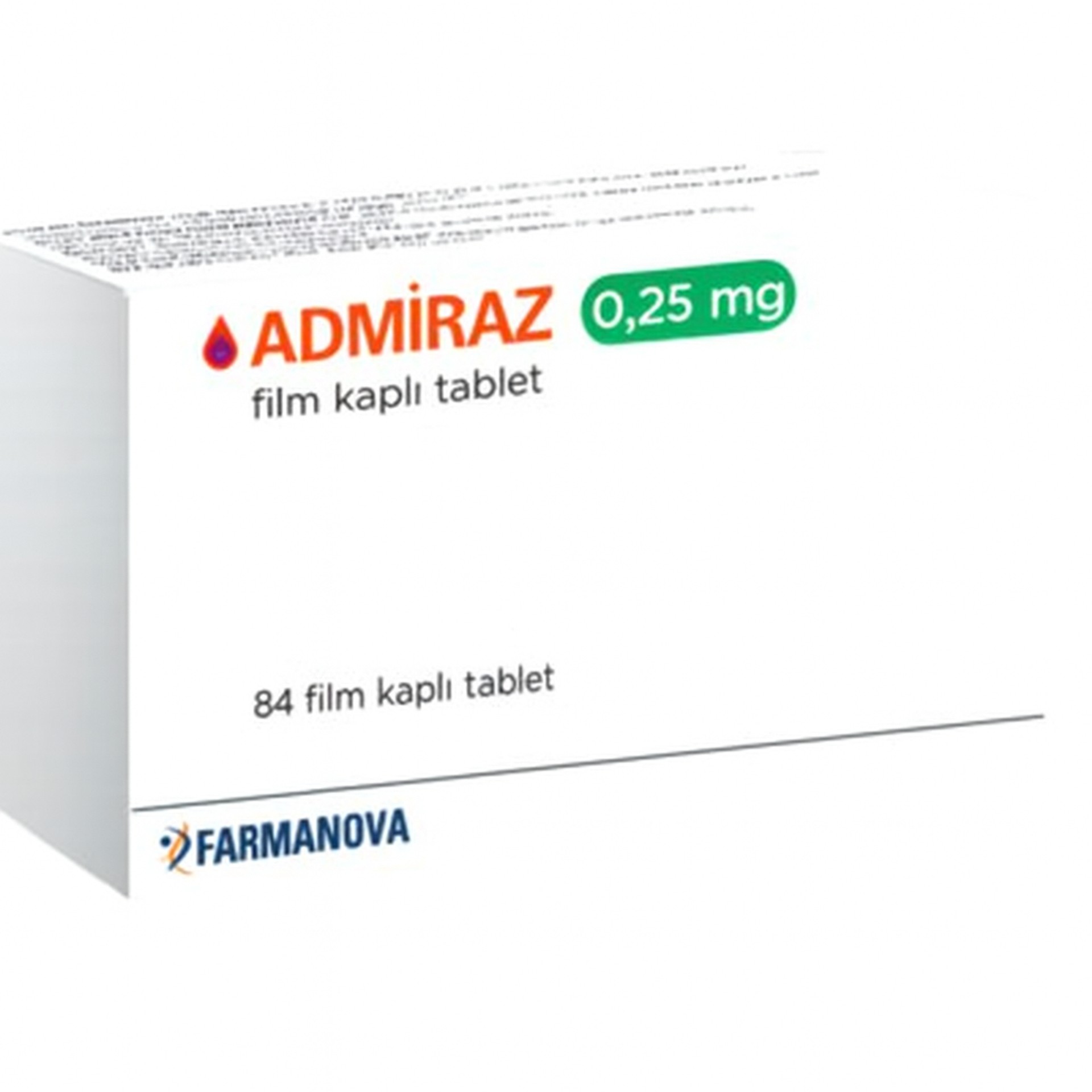 ADMIRAZ 0,25 MG FILM KAPLI TABLET (84 TABLET)