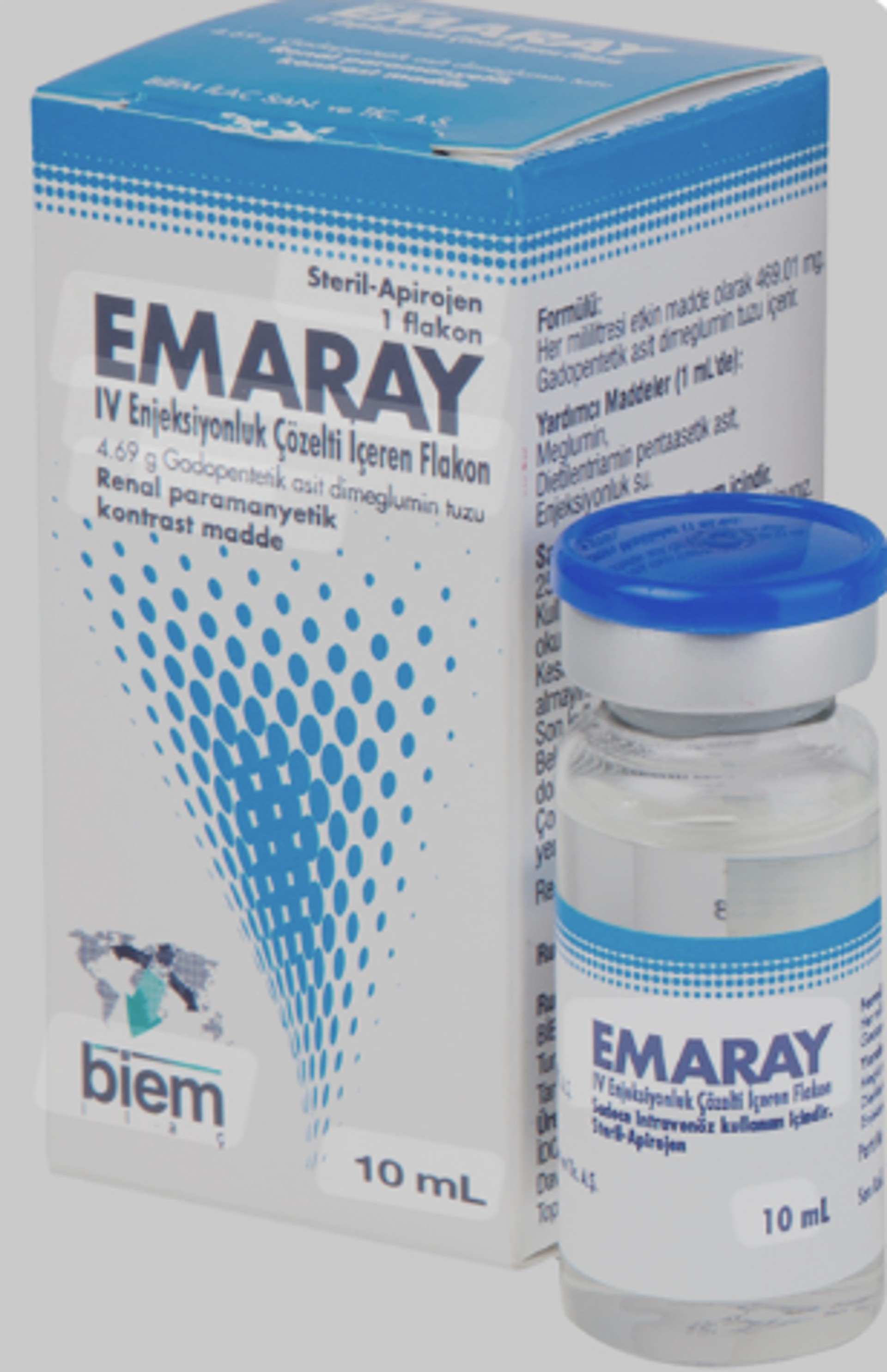 EMARAY IV ENJEKSIYONLUK COZELTI ICEREN FLAKON 10 ML