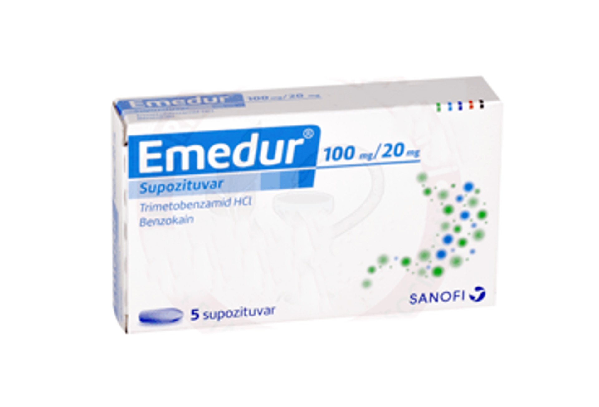 EMEDUR 100 MG+20 MG 5 SUPPOZITUAR EMEDUR 100 MG+20 MG 5 SUPPOZITUAR