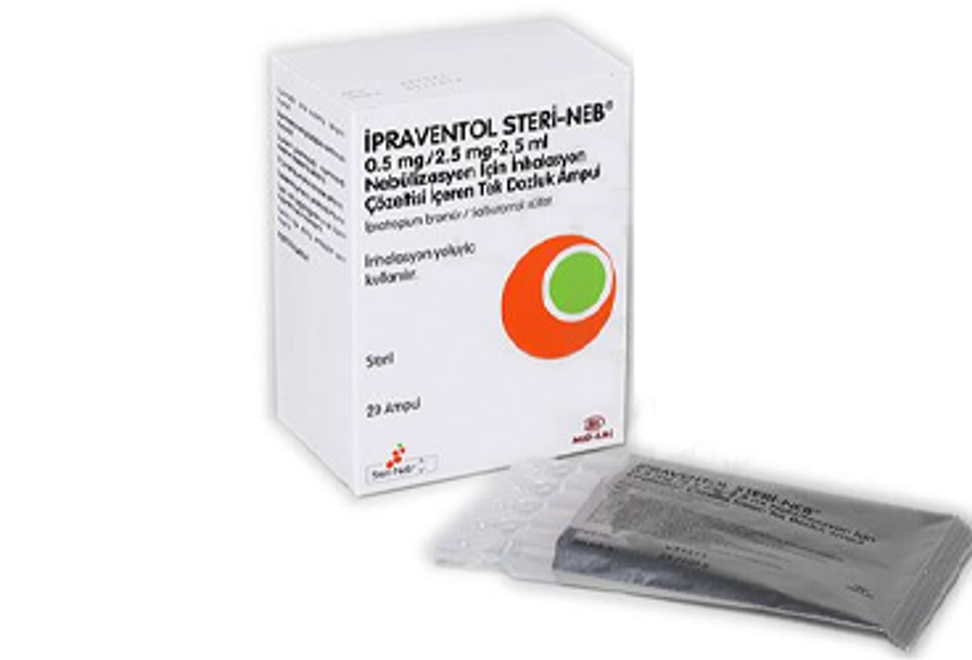 IPRAVENTOL STERI-NEB 0,5 MG/2,5 MG 2,5 ML NEBULIZASYON ICIN INHALASYON COZELTISI ICEREN TEK DOZLUK 20 AMPUL