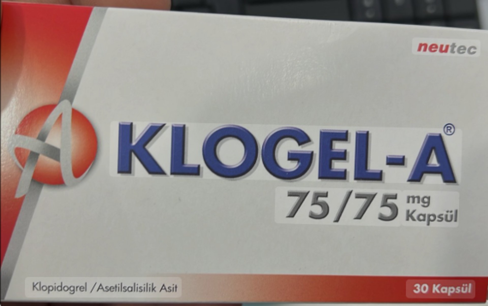 KLOGEL-A 75 MG/100 MG KAPSÜL ( 30 KAPSUL ) KLOGEL-A 75 MG/100 MG KAPSÜL ( 30 KAPSUL )