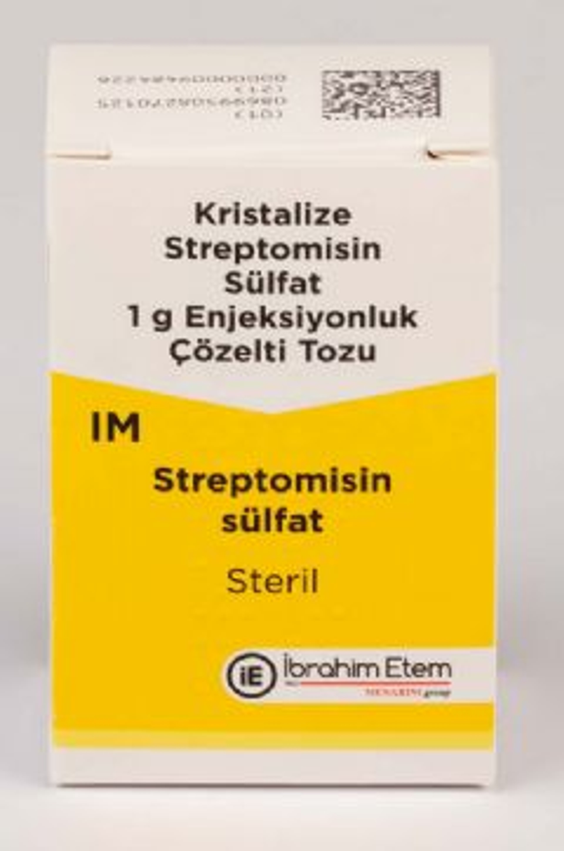 KRISTALIZE STREPTOMISIN SULFAT 1 GR ENJEKSIYONLUK COZELTI TOZU (1 FLAKON)