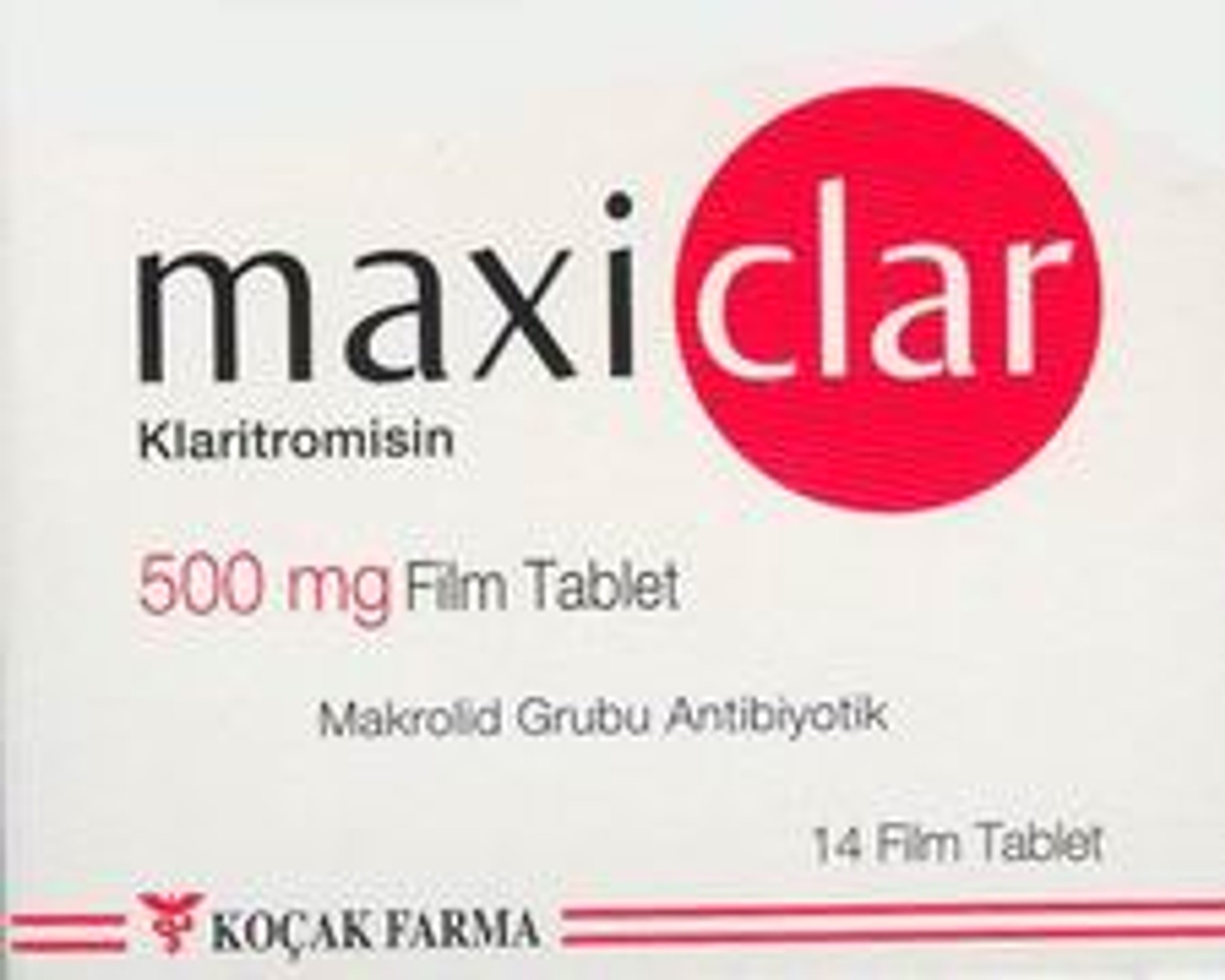 MAXICLAR 500 MG FILM KAPLI TABLET (14 FILM KAPLI TABLET)