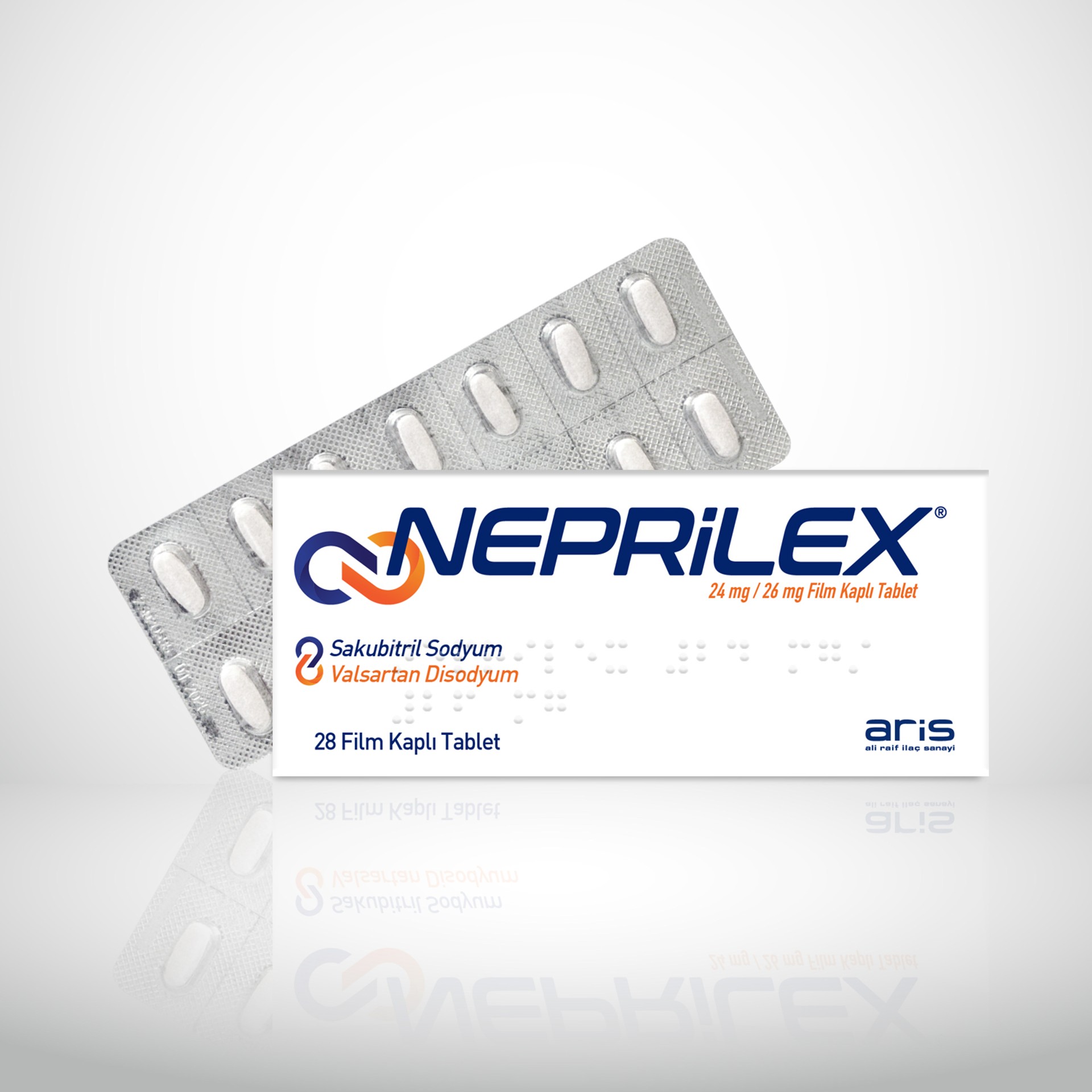 NEPRILEX 24 MG/26 MG FILM KAPLI TABLET
