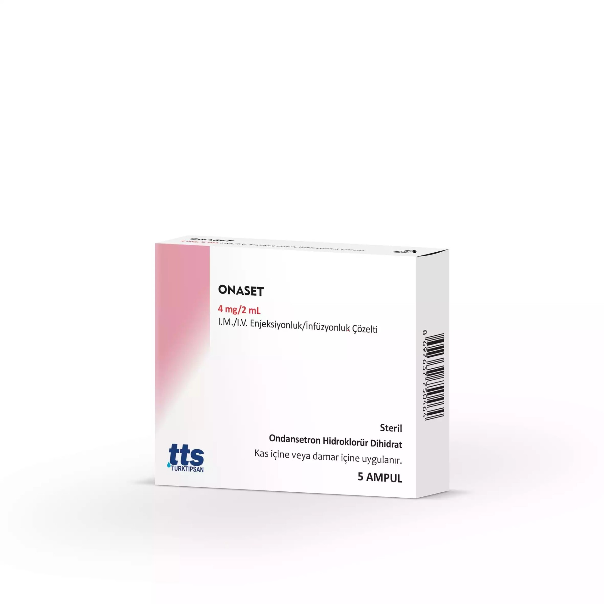 ONASET 4 MG/2 ML I.M./I.V.ENJEKSIYONLUK/INFUZYONLUK COZELTI (1 AMPUL)
