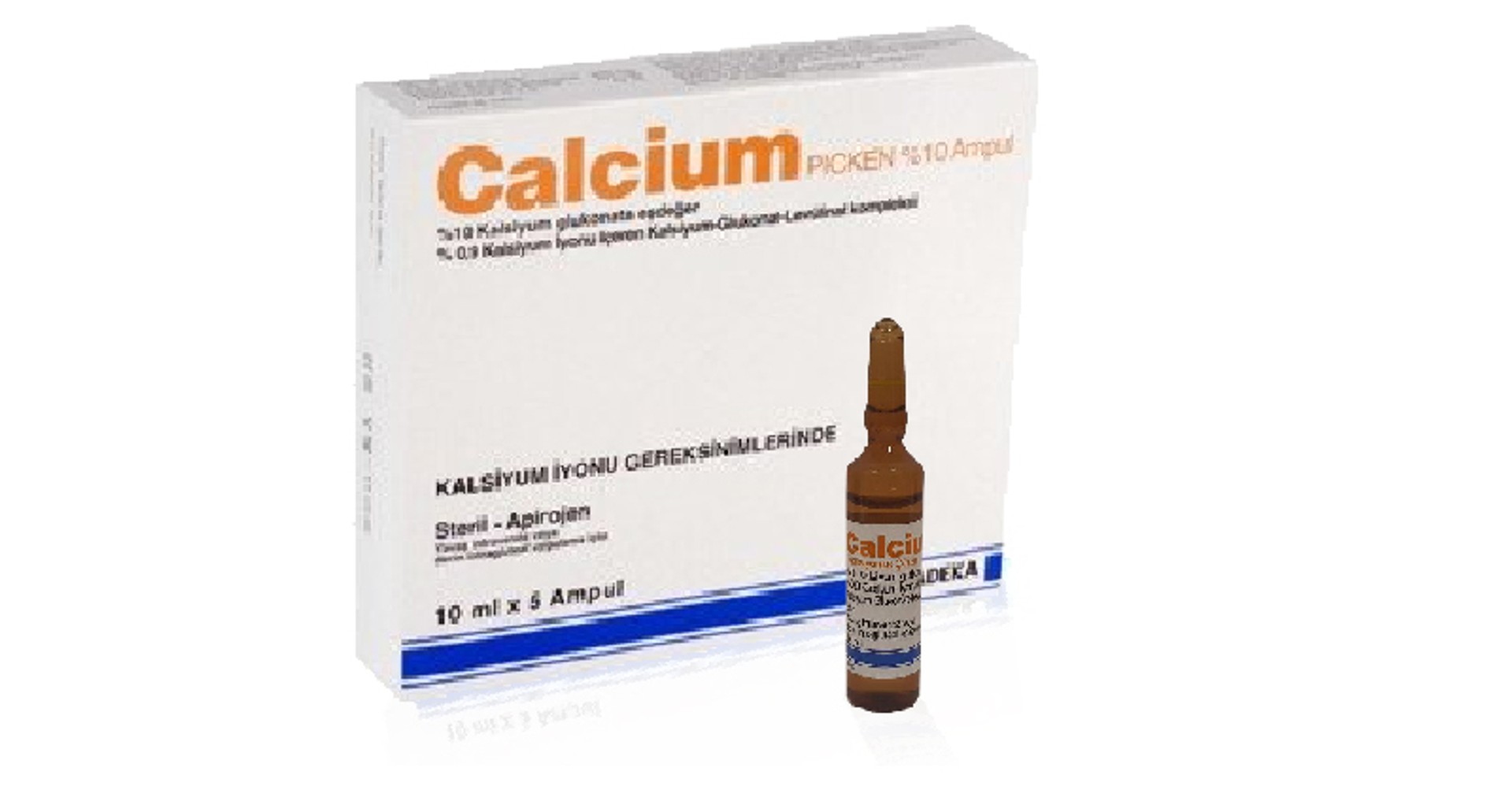 CALCIUM PICKEN %10 ENJEKSIYONLUK COZELTI (5 AMPUL)