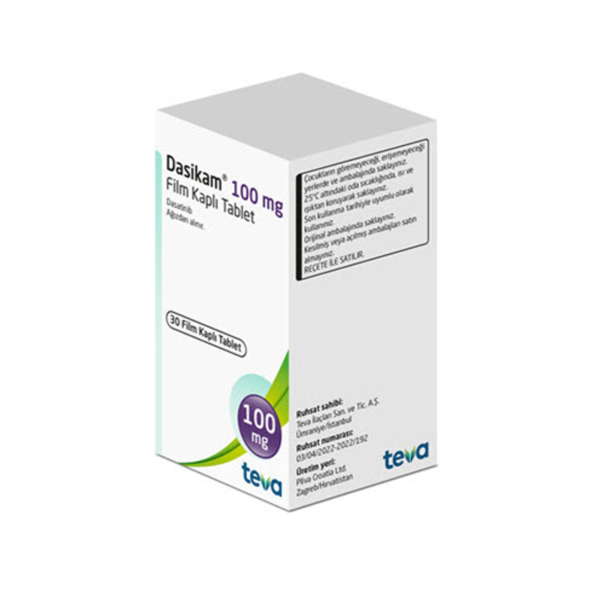 DASIKAM 100 MG FILM KAPLI TABLET (30 TABLET)