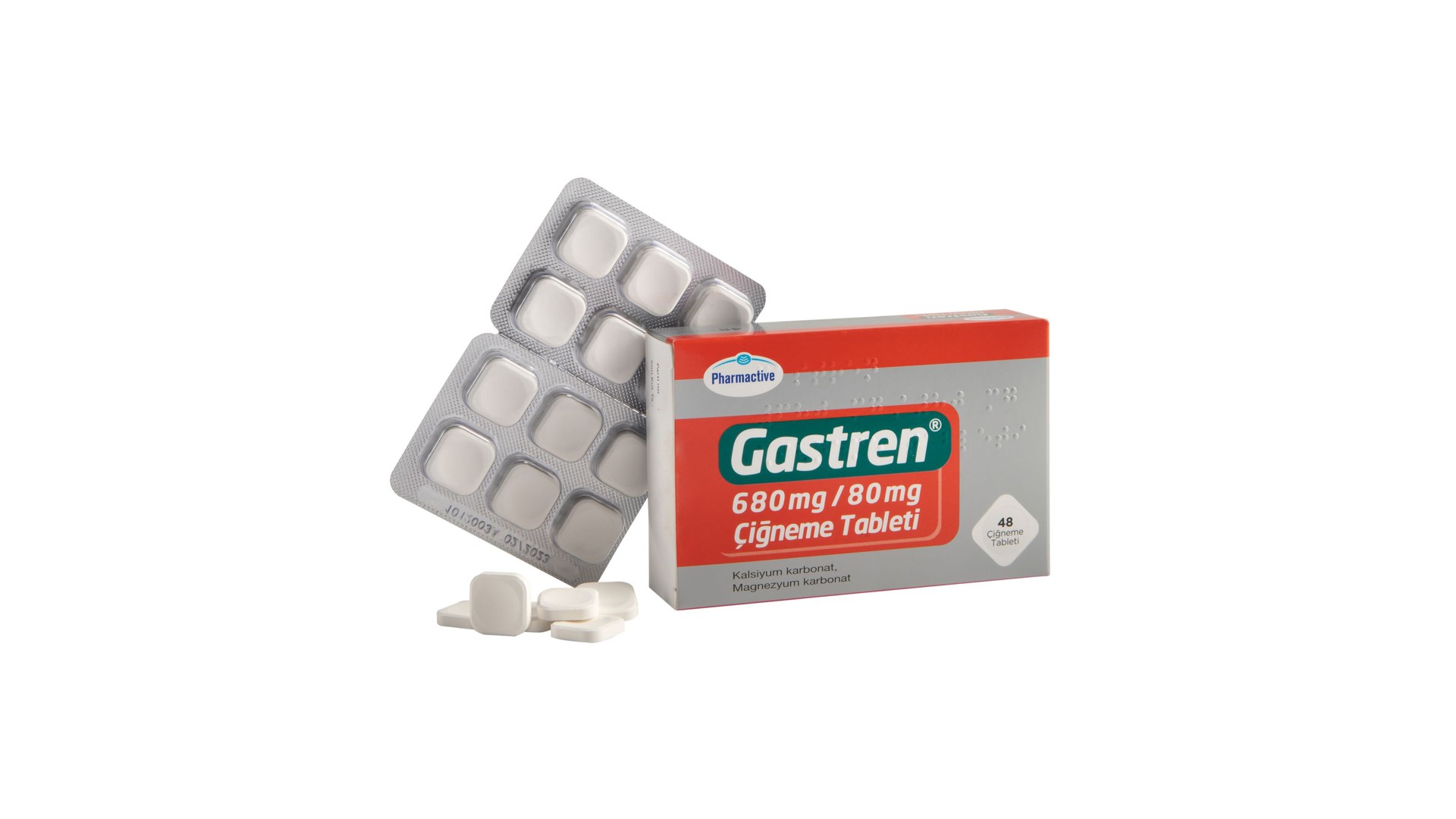 GASTREN 680 MG/80 MG CIGNEME TABLETI (48 CIGNEME TABLETI)