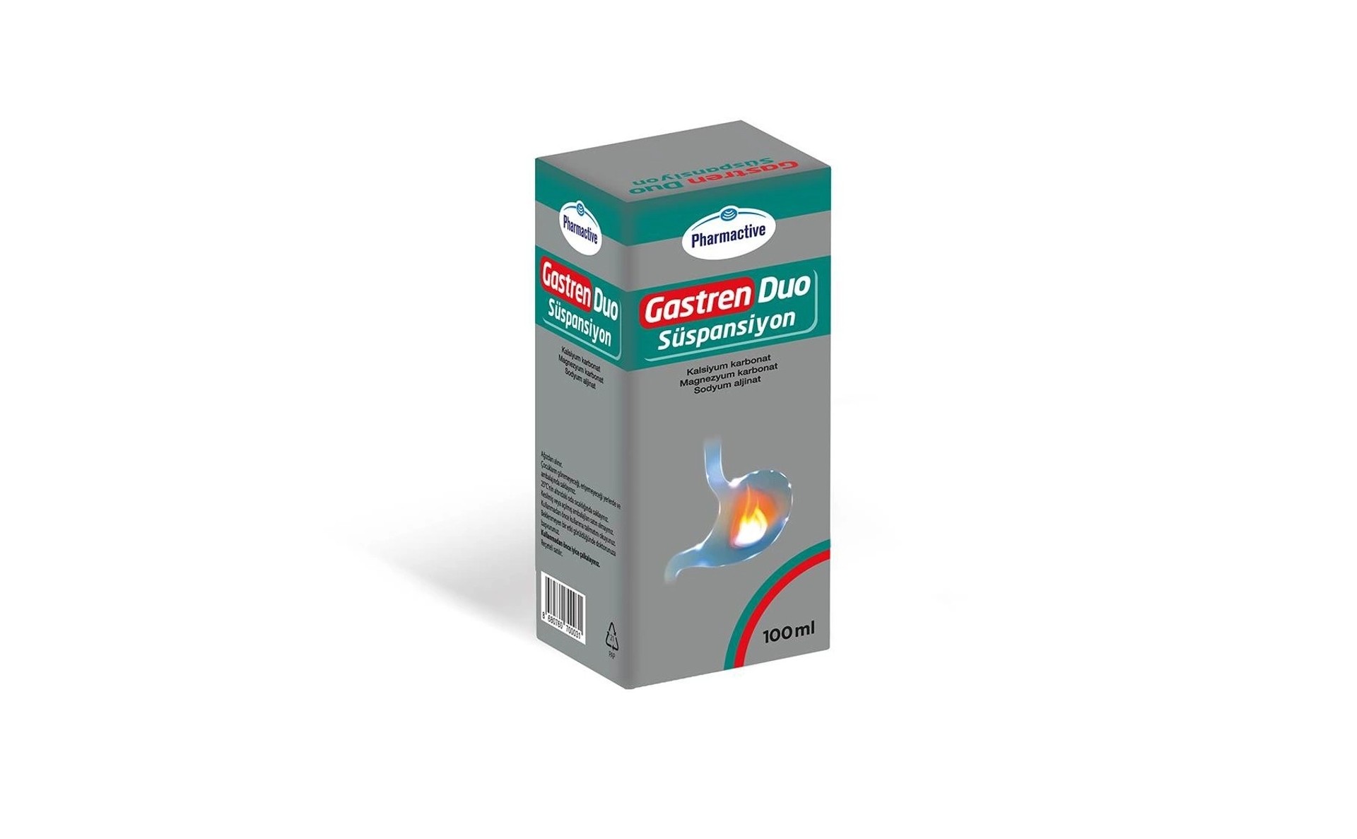 GASTREN DUO 600 MG+ 70 MG + 150 MG/5 ML 100 ML SUSPANSIYON (100 ML)