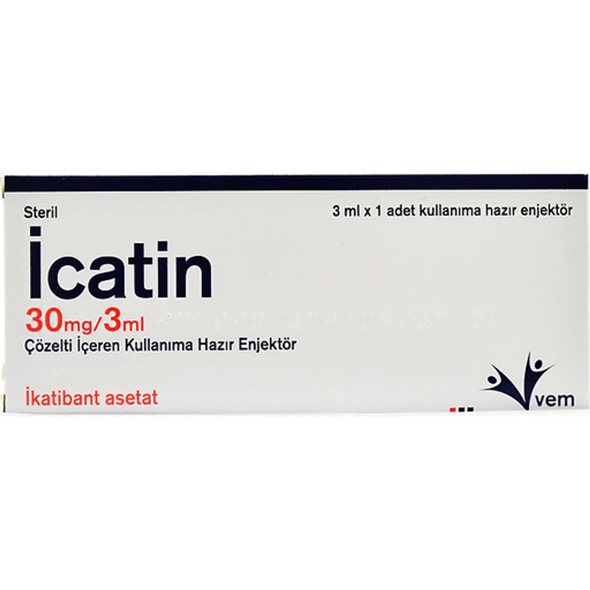 ICATIN 30MG/3ML COZELTI ICEREN KULLANIMA HAZIR ENJEKTOR