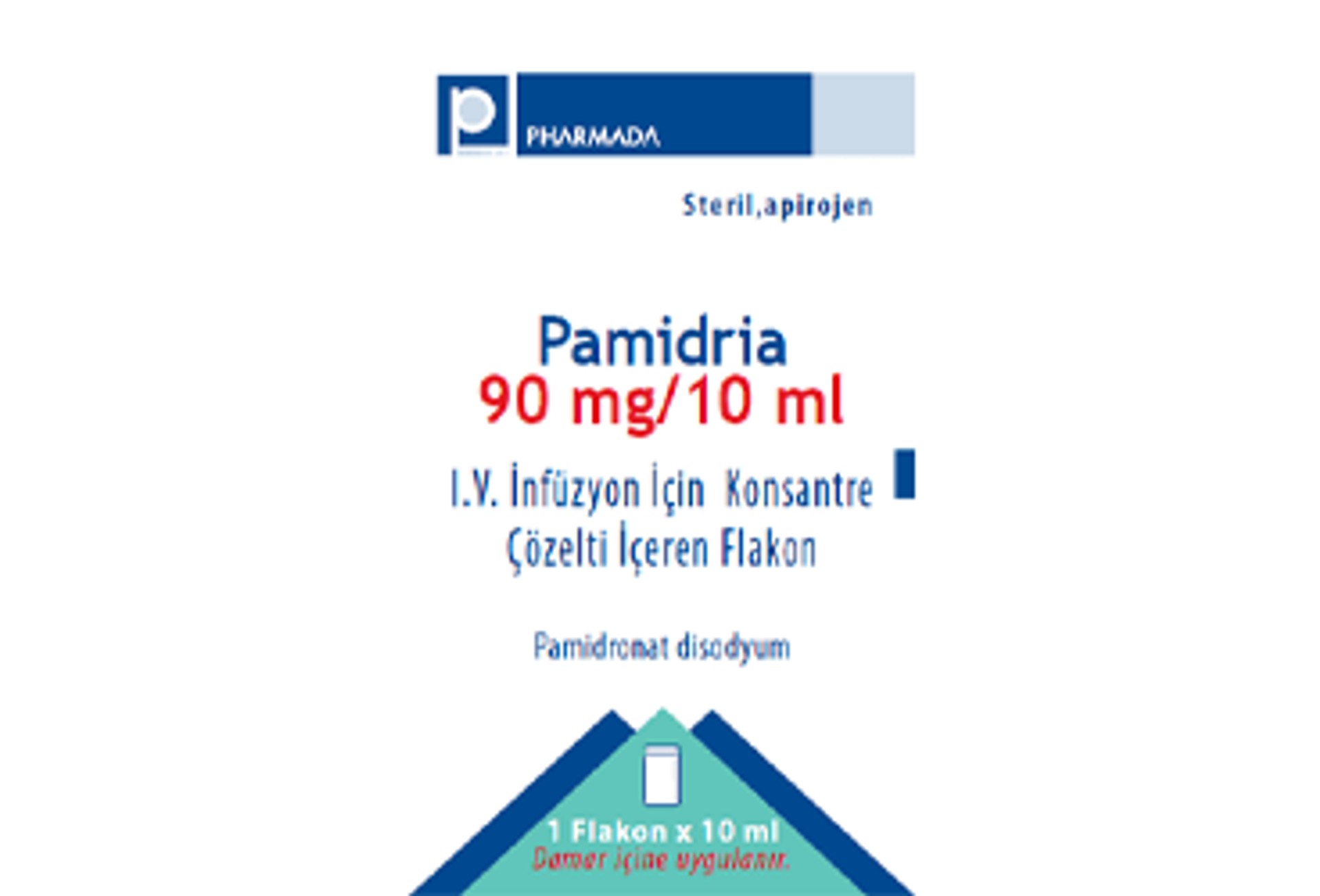 PAMIDRIA 90 MG/10 ML IV INFUZYON ICIN KONSANTRE COZELTI ICEREN 1 FLAKON PAMIDRIA 90 MG/10 ML IV INFUZYON ICIN KONSANTRE COZELTI ICEREN 1 FLAKON