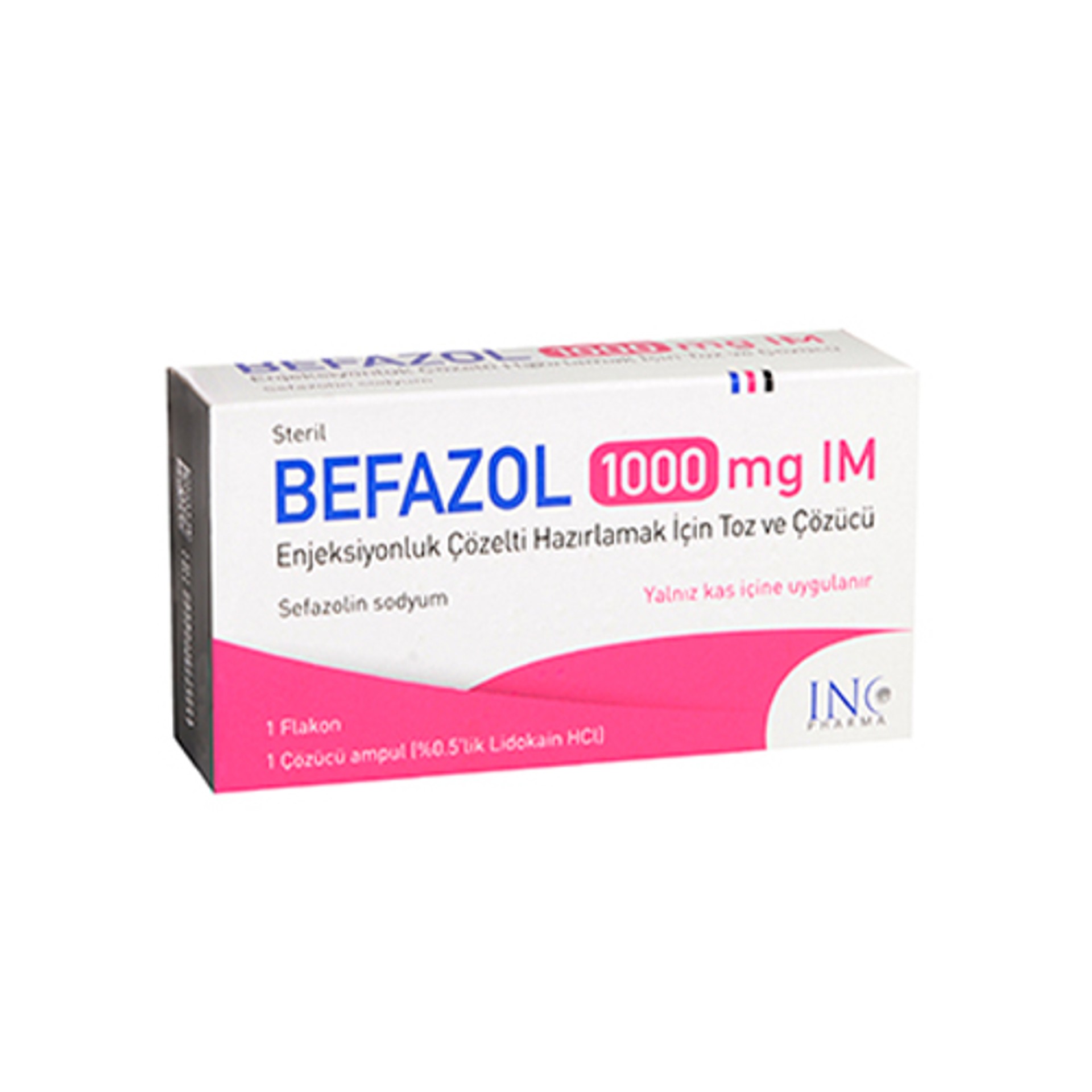 BEFAZOL 1000 MG IM ENJEKSIYONLUK COZELTI HAZIRLAMAK ICIN TOZ VE COZUCU