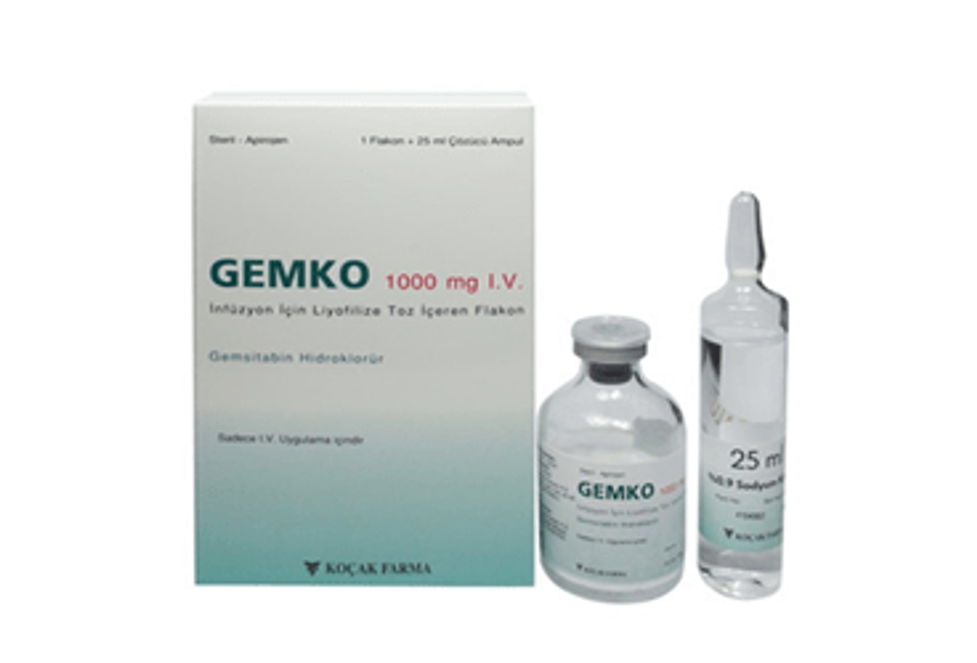 GEMKO 1000 MG IV INF. ICIN LIYOFILIZE TOZ ICEREN FLAKON GEMKO 1000 MG IV INF. ICIN LIYOFILIZE TOZ ICEREN FLAKON