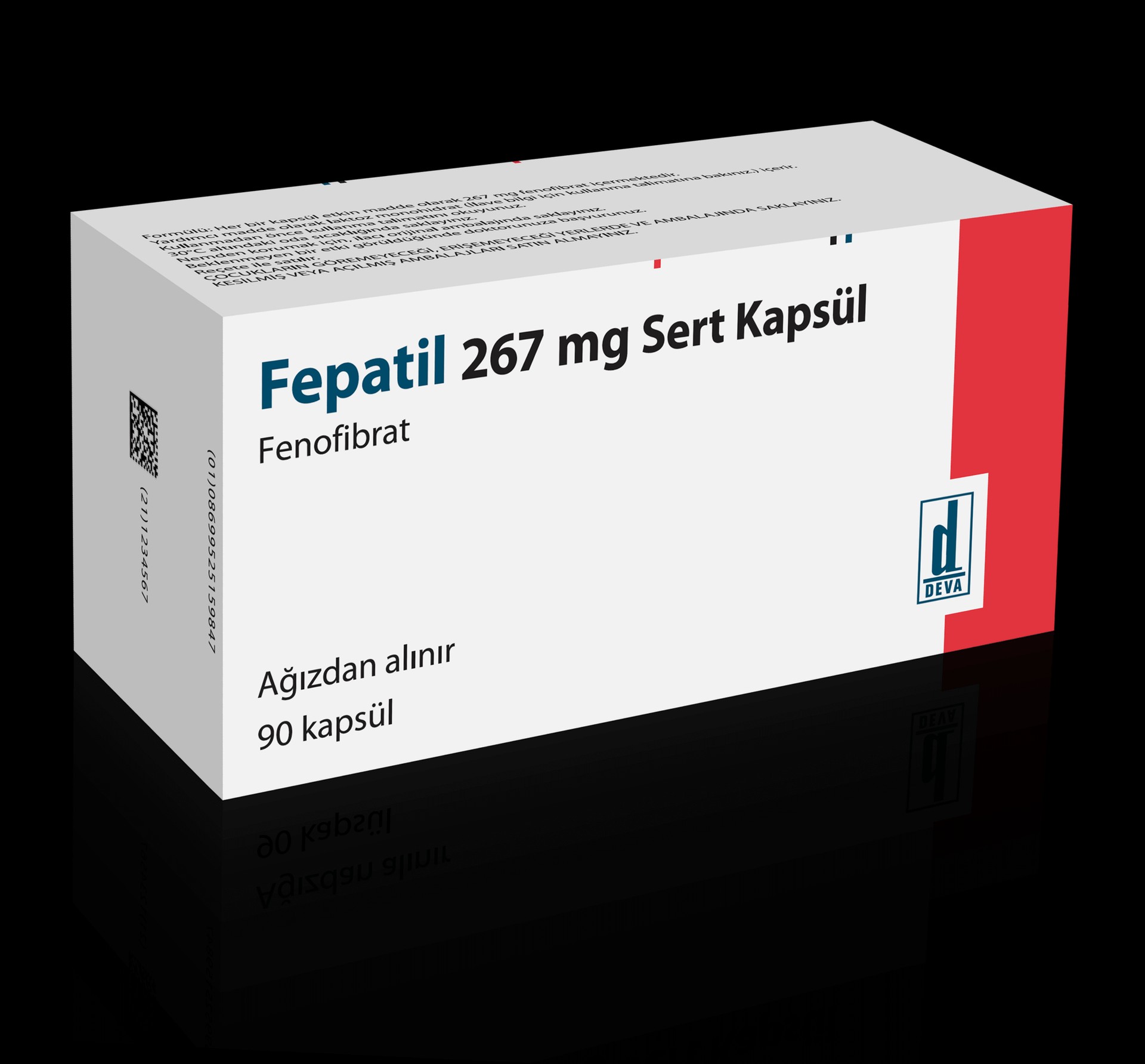 FEPATIL 267 MG SERT KAPSUL (90 KAPSUL)