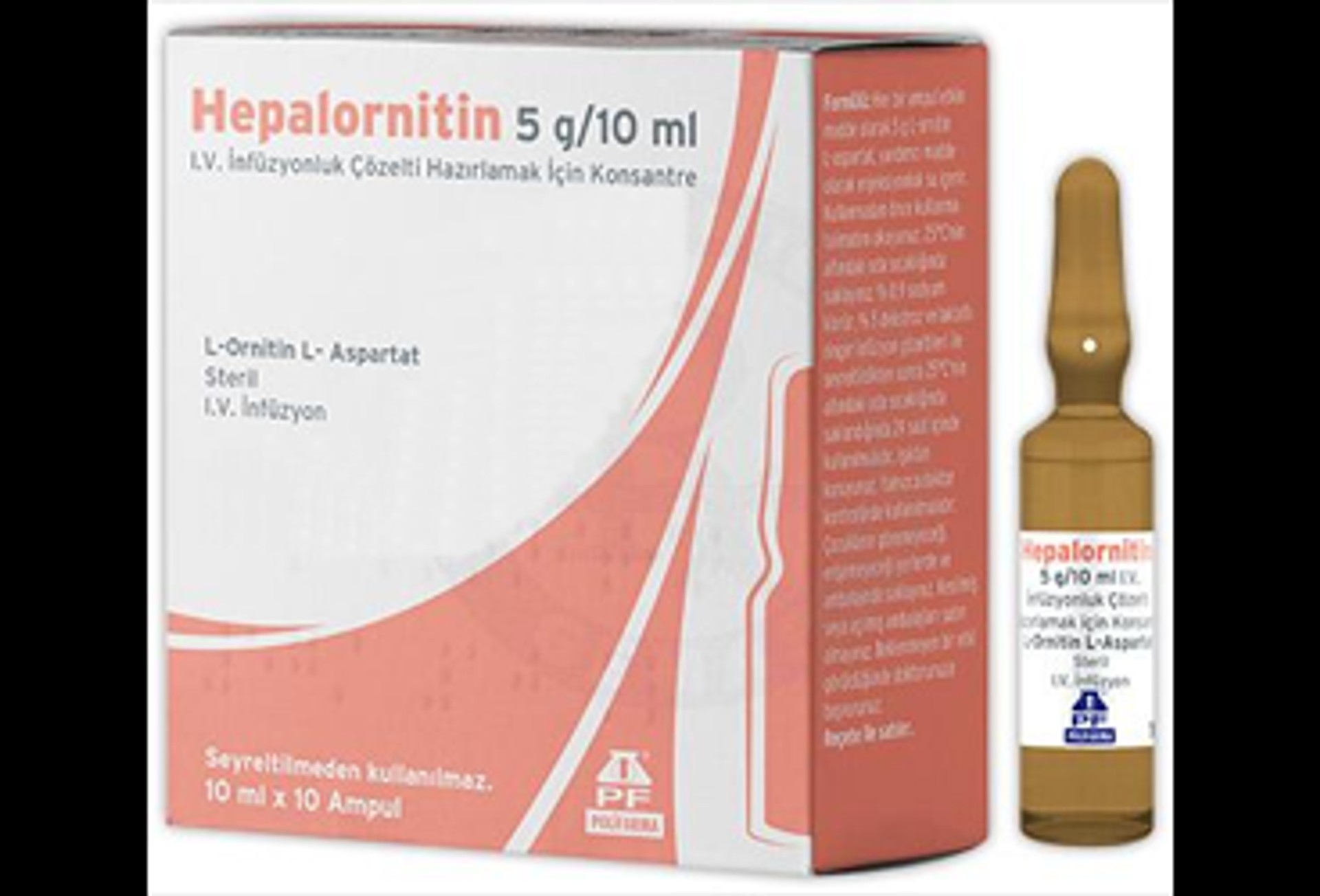 HEPALORNITIN 5 MG/10 ML I.V. INFUZYONLUK COZELTI HAZIRLAMAK ICIN KONSANTRE (10 AMPUL)