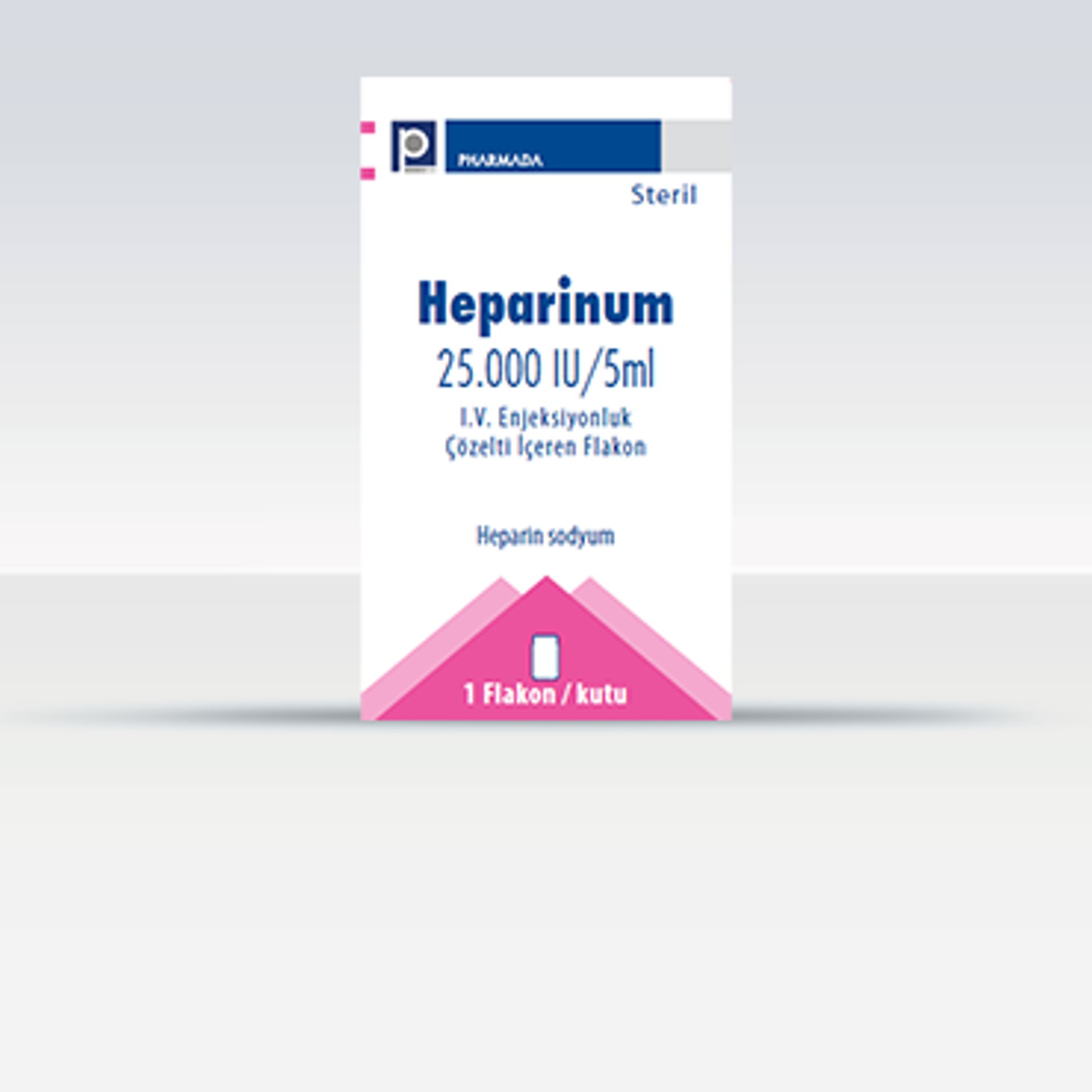 HEPARINUM 25000 IU/5 ML I.V. ENJEKSIYONLUK COZELTI ICEREN 1 FLAKON