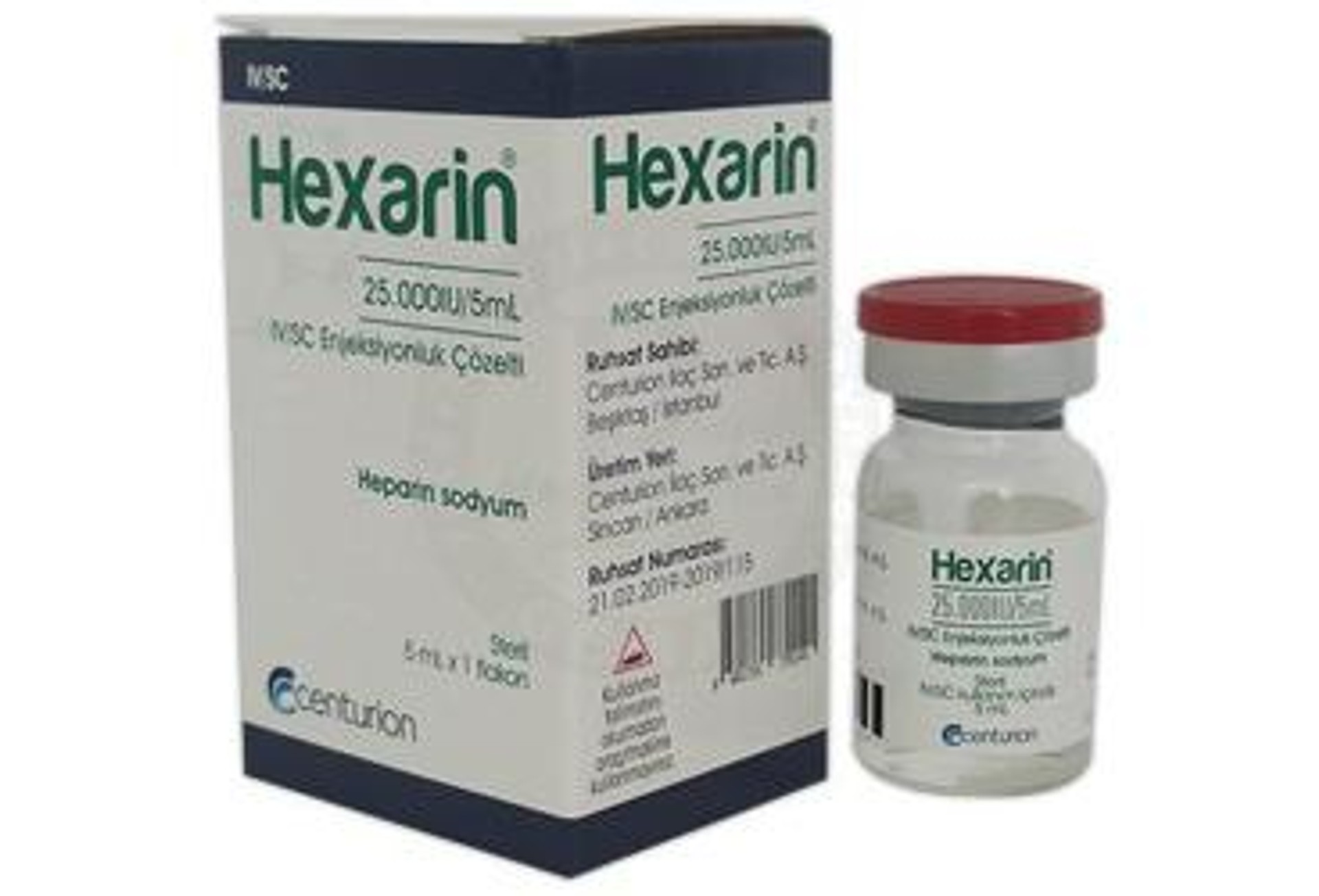 HEXARIN 25000 IU / 5 ML IV / SC ENJEKSIYONLUK COZELTI (1 ADET) HEXARIN 25000 IU / 5 ML IV / SC ENJEKSIYONLUK COZELTI (1 ADET)