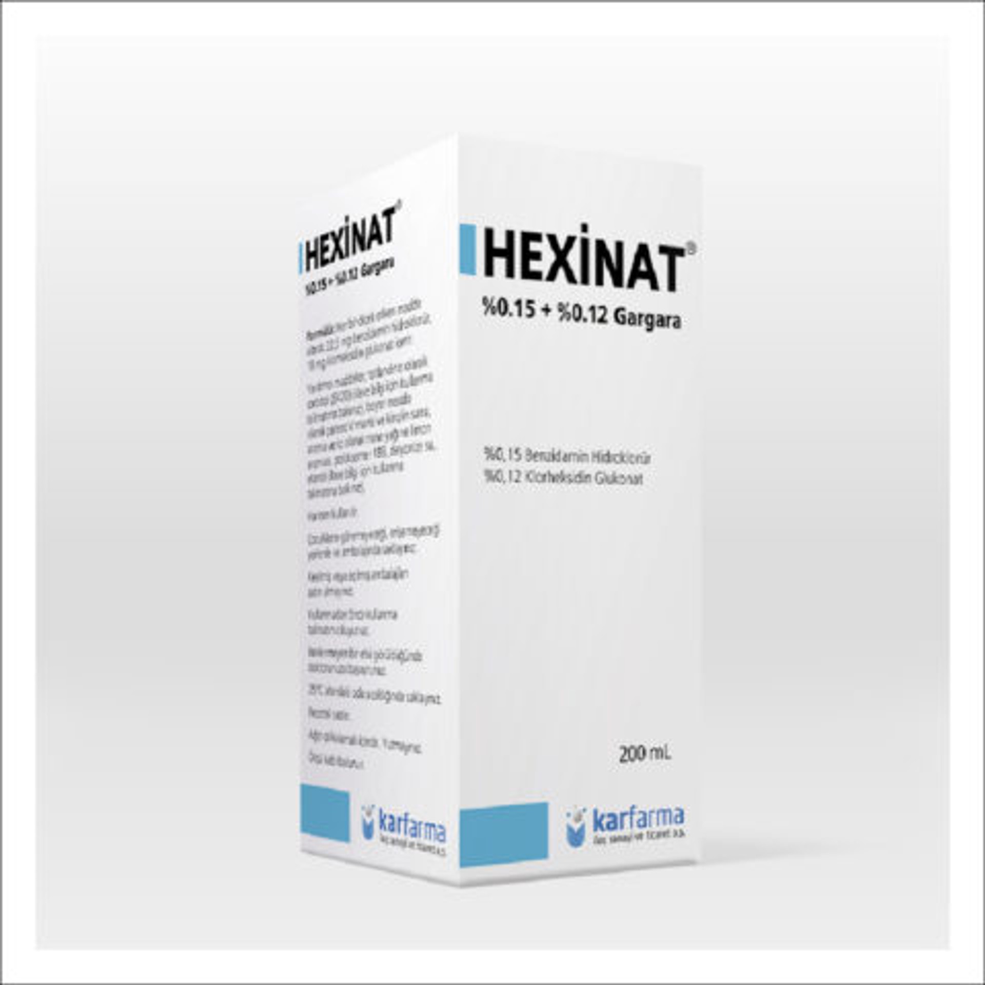 HEXINAT %0.15 + % 0.12 GARGARA (200 ML) HEXINAT %0.15 + % 0.12 GARGARA (200 ML)
