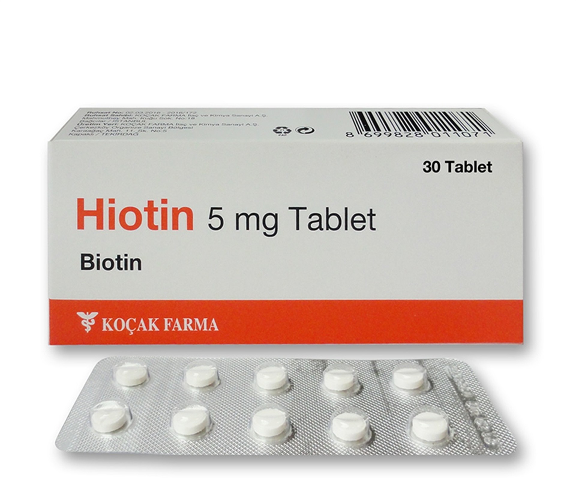 HIOTIN 5 MG 30 TABLET